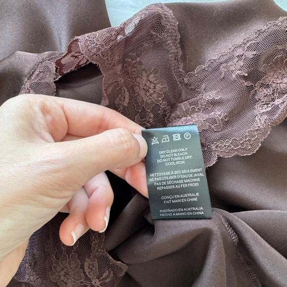 Sir the Label M Aries Cut Out Gown Chocolate Brown Silk Lace - Picture 10 of 12